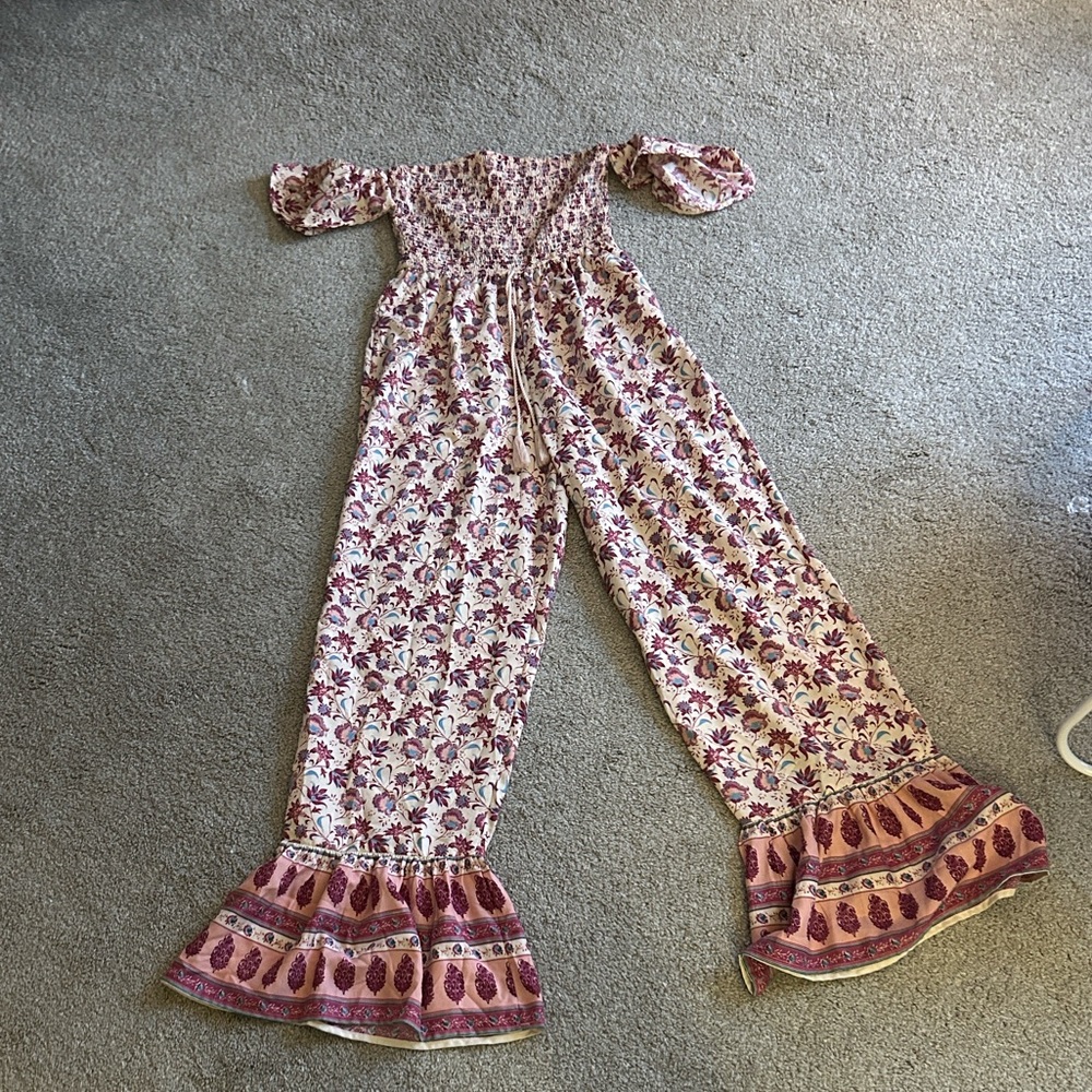 Floral Pink Jumpsuit